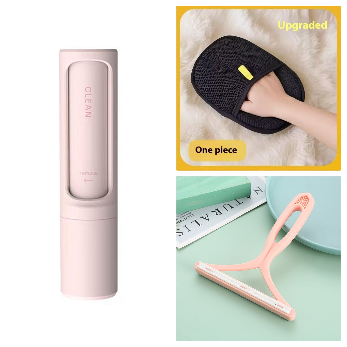 Pet Hair Remover Brush Quick Self Cleaning Lint Roller for Home & Car
